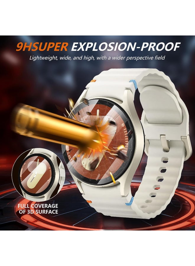 Diruite 4-Pack Screen Protector for Samsung Galaxy Watch 7/6/5/4/FE - Tempered Glass for 37mm Devices - Image 5